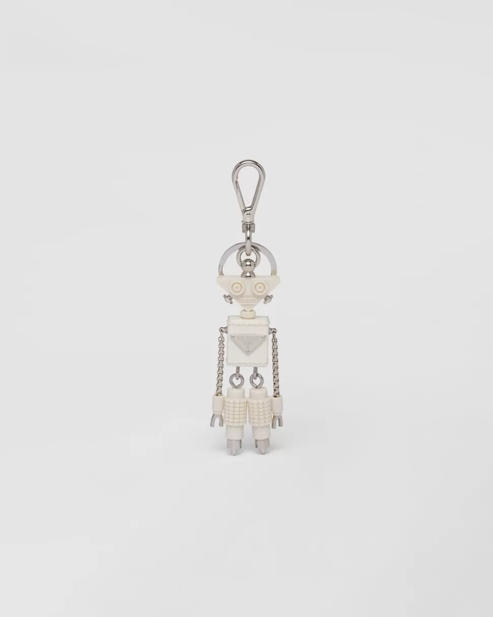 Prada Llavero De Robot En Piel Saffiano^Hombre ACCESORIOS TECNOLÓGICOS Y LLAVEROS