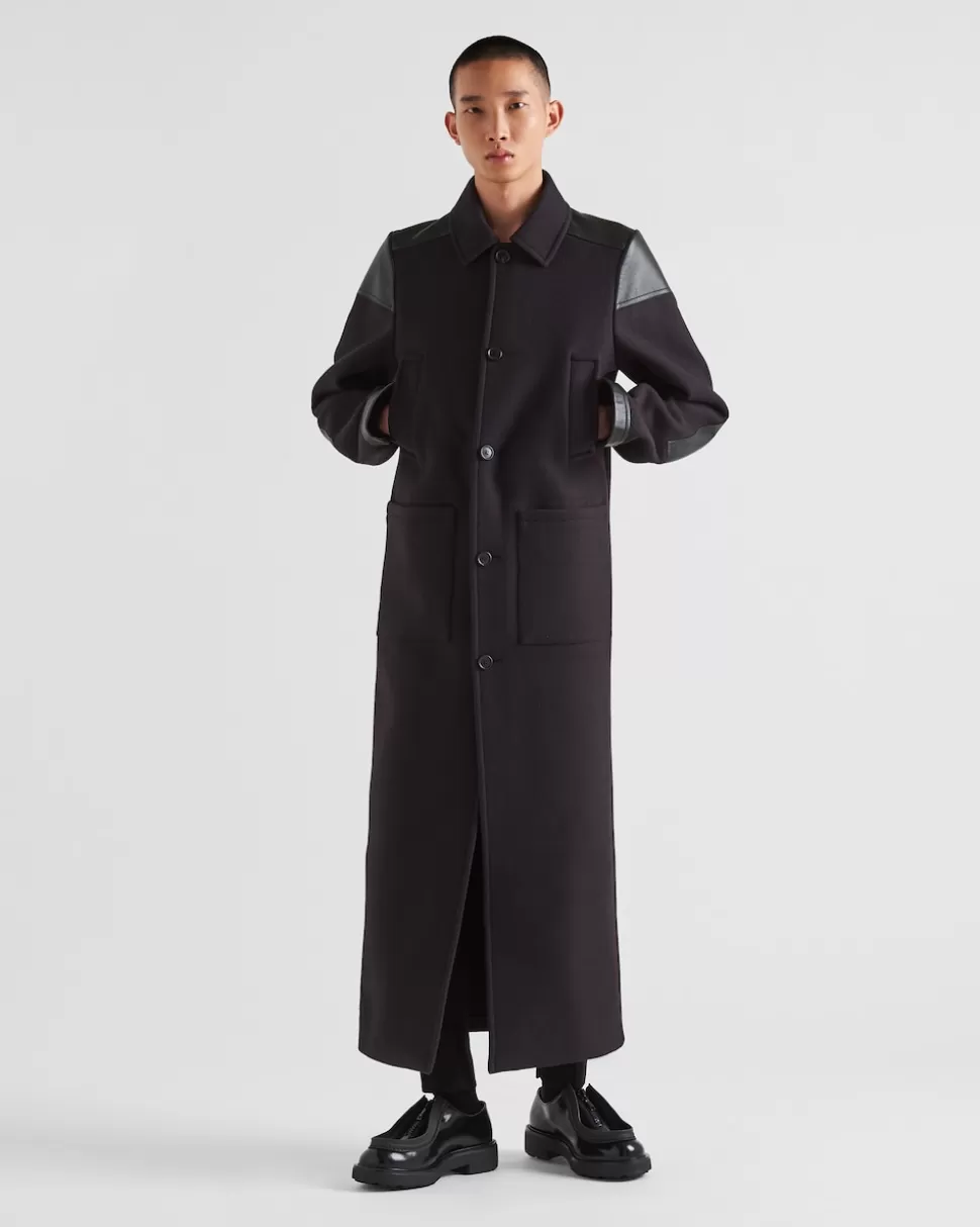 Prada Maxiabrigo De Mezcla De Lana^Hombre CHAQUETAS Y ABRIGOS