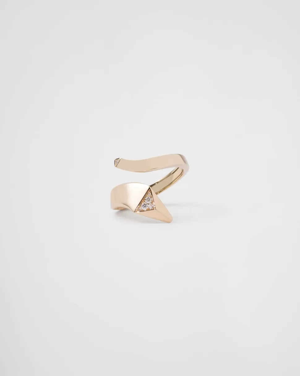 Prada Minianillo De Serpiente Eternal Gold En Oro Amarillo Y Diamantes^Mujer/Hombre COLECCIÓN DE JOYERÍA ELEGANTE | COLECCIÓN DE JOYERÍA ELEGANTE