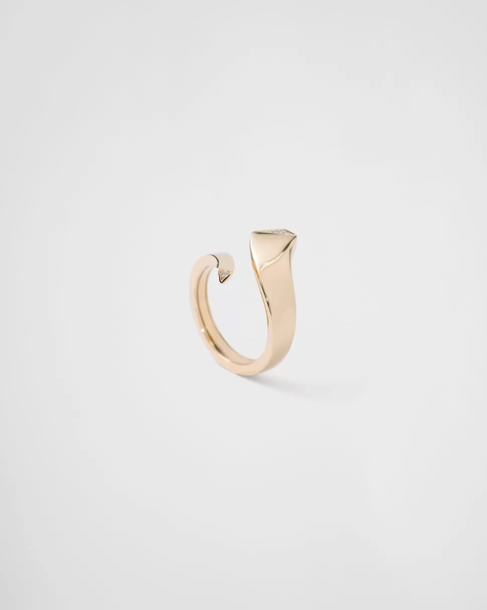 Prada Minianillo De Serpiente Eternal Gold En Oro Amarillo Y Diamantes^Mujer/Hombre COLECCIÓN DE JOYERÍA ELEGANTE | COLECCIÓN DE JOYERÍA ELEGANTE