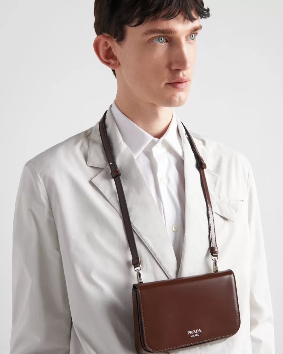 Prada Minibolso De Piel Con Bandolera^Hombre BOLSOS MENSAJEROS