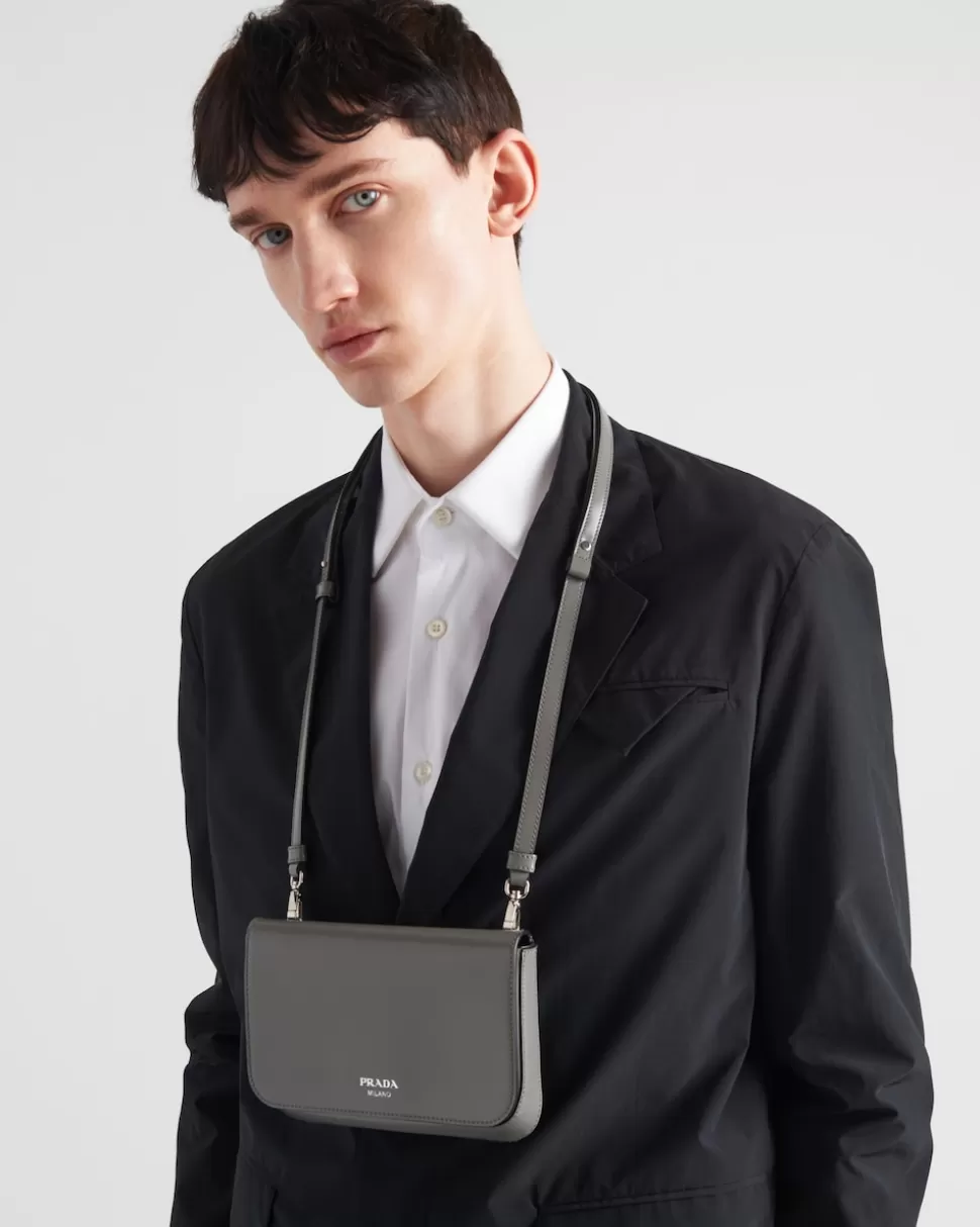 Prada Minibolso De Piel Con Bandolera^Hombre BOLSOS MENSAJEROS