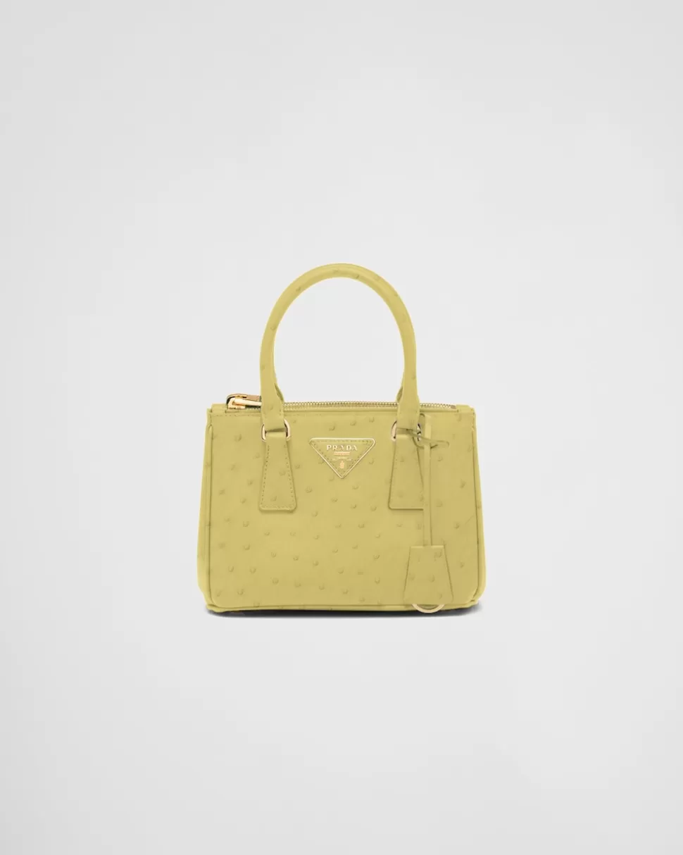 Prada Minibolso De Piel De Avestruz Galleria^Mujer MINIBOLSOS | MINIBOLSOS