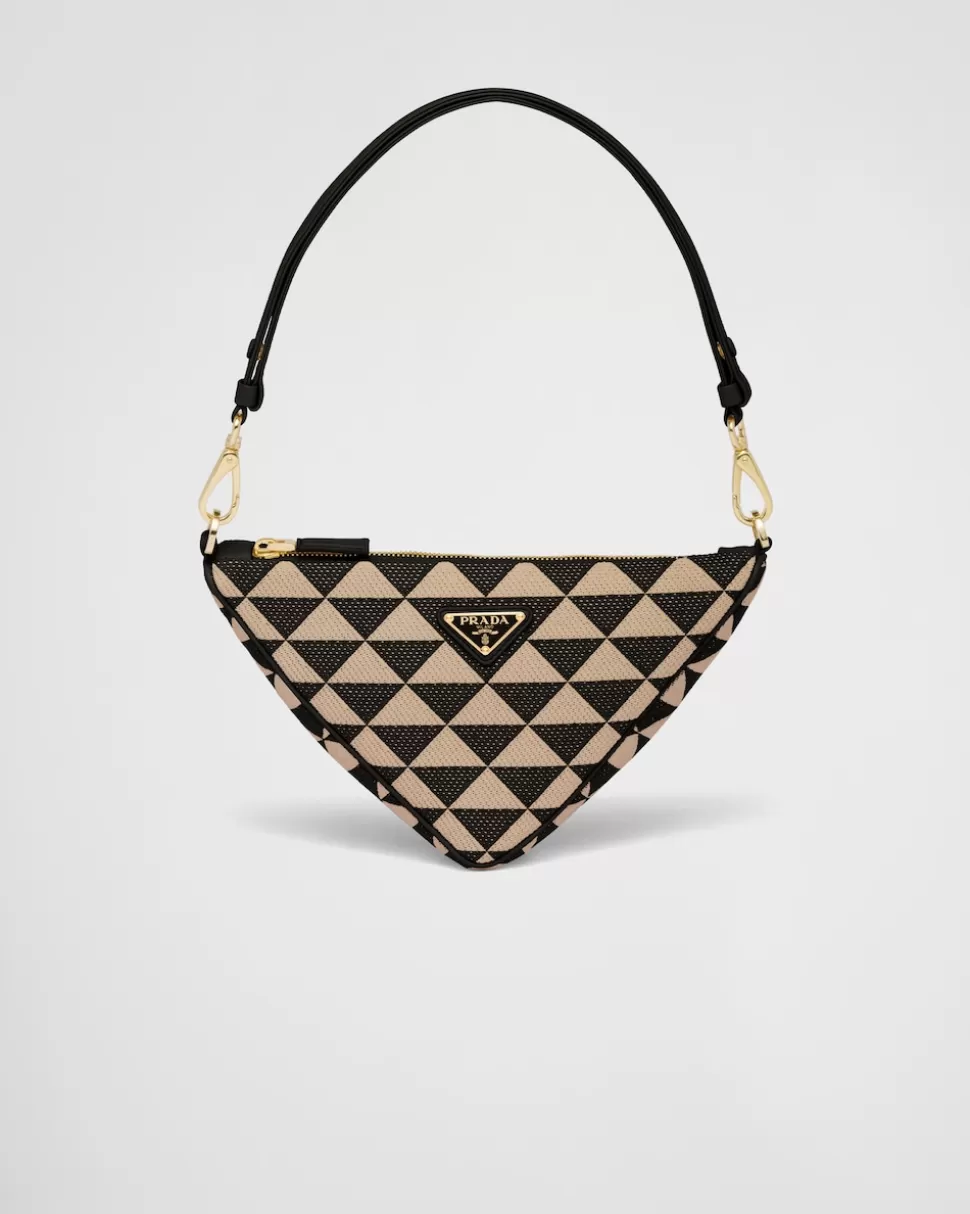 Prada Minibolso De Tejido De Jacquard Bordado^Mujer MINIBOLSOS | MINIBOLSOS