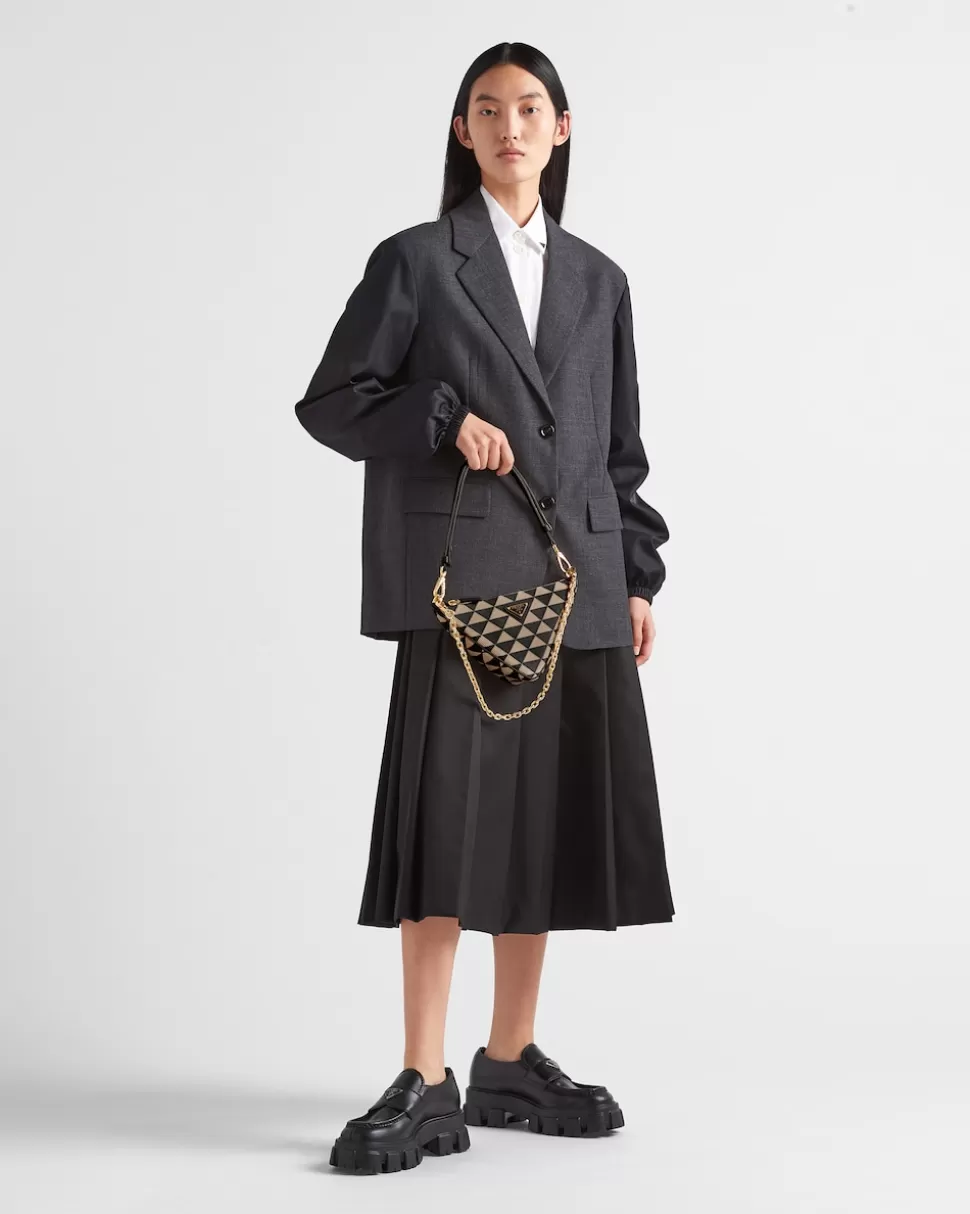 Prada Minibolso De Tejido De Jacquard Bordado^Mujer MINIBOLSOS | MINIBOLSOS