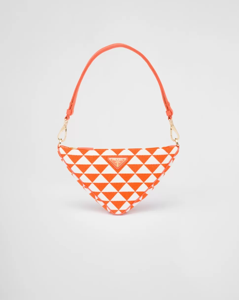 Prada Minibolso De Tejido De Jacquard Bordado^Mujer MINIBOLSOS | MINIBOLSOS