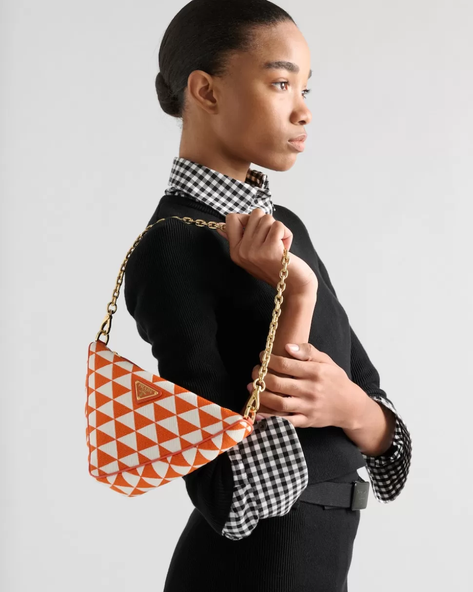Prada Minibolso De Tejido De Jacquard Bordado^Mujer MINIBOLSOS | MINIBOLSOS