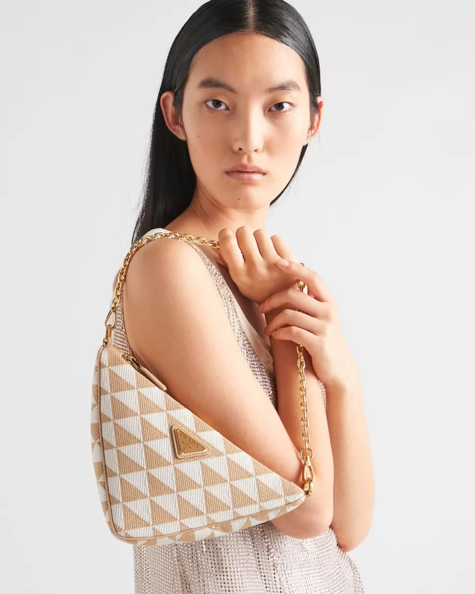 Prada Minibolso De Tejido De Jacquard Bordado^Mujer MINIBOLSOS | MINIBOLSOS