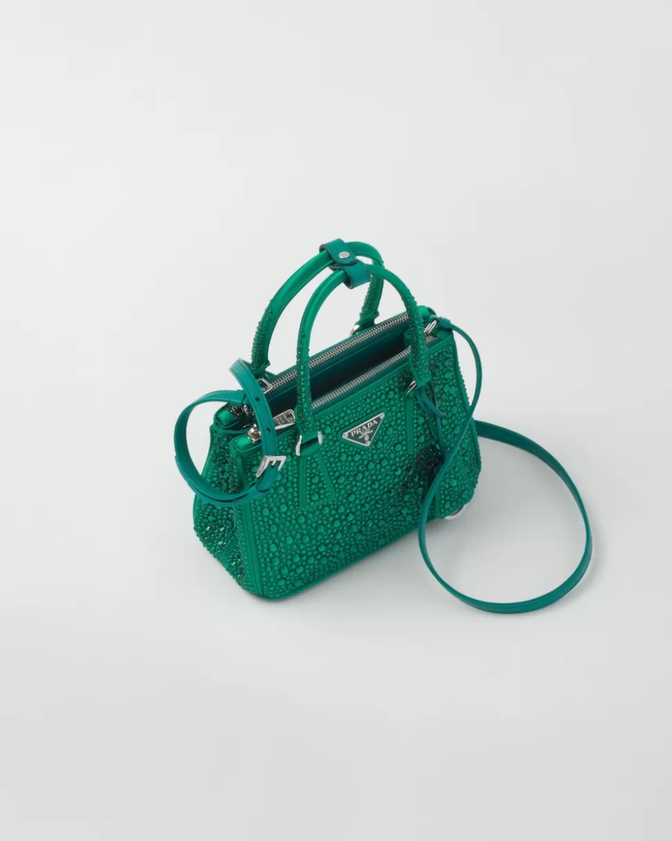 Prada Minibolso Galleria De Satén Y Cristales^Mujer BOLSOS CON ASA SUPERIOR | BOLSOS CON ASA SUPERIOR