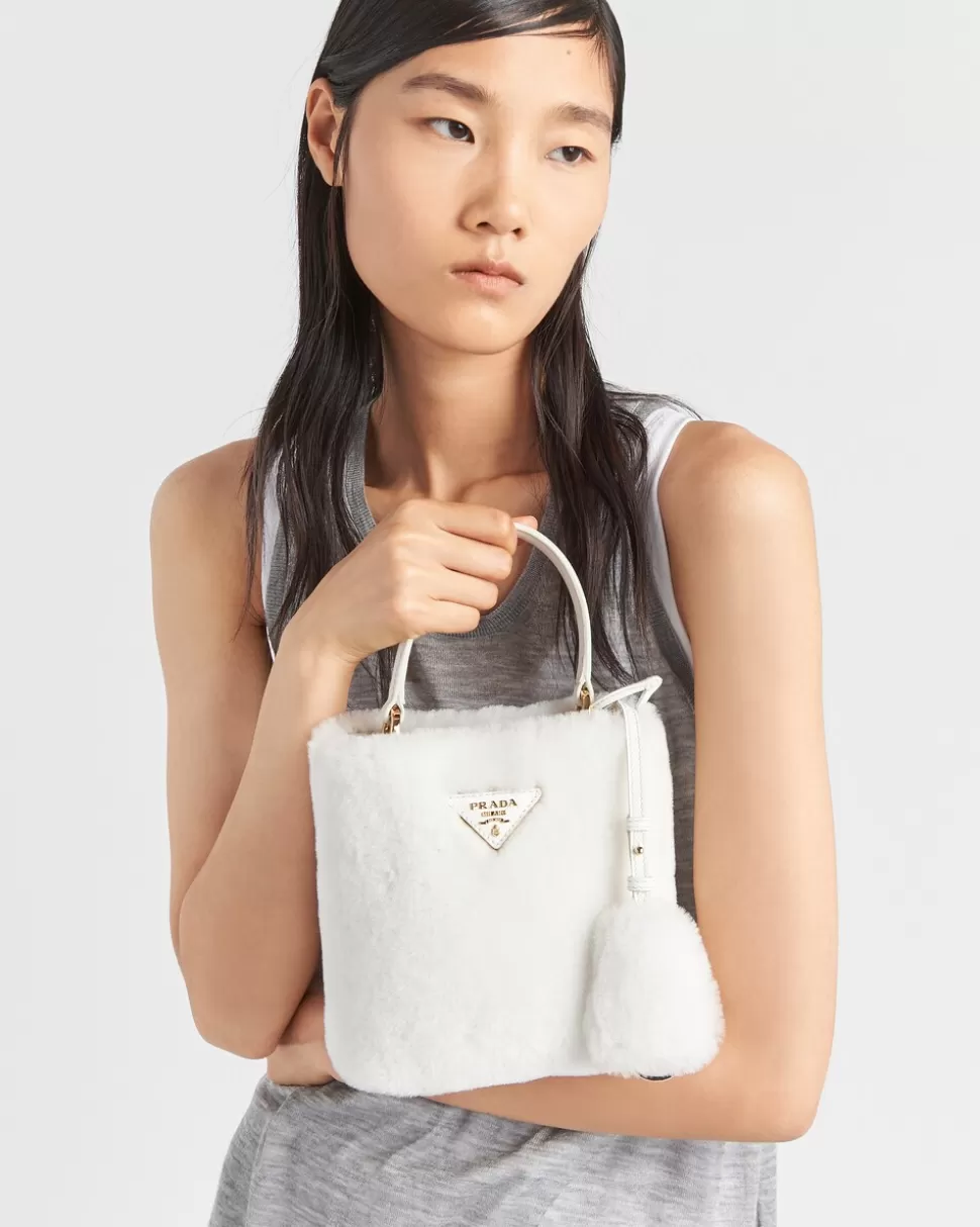 Prada Minibolso Panier De Borreguillo^Mujer MINIBOLSOS | MINIBOLSOS