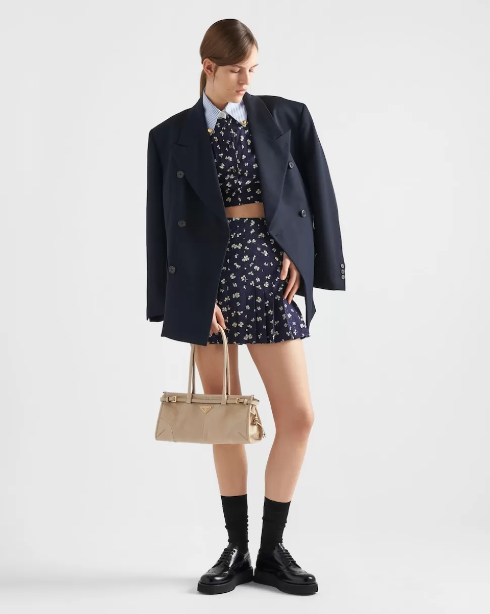 Prada Minifalda De Jacquard De Seda^Mujer FALDAS