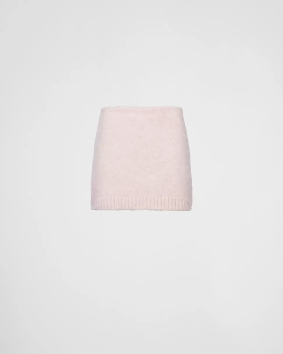 Prada Minifalda De Lana Shetland^Mujer FALDAS | TEJIDOS DE PUNTO
