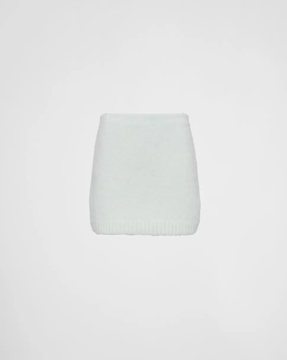 Prada Minifalda De Lana Shetland^Mujer TEJIDOS DE PUNTO
