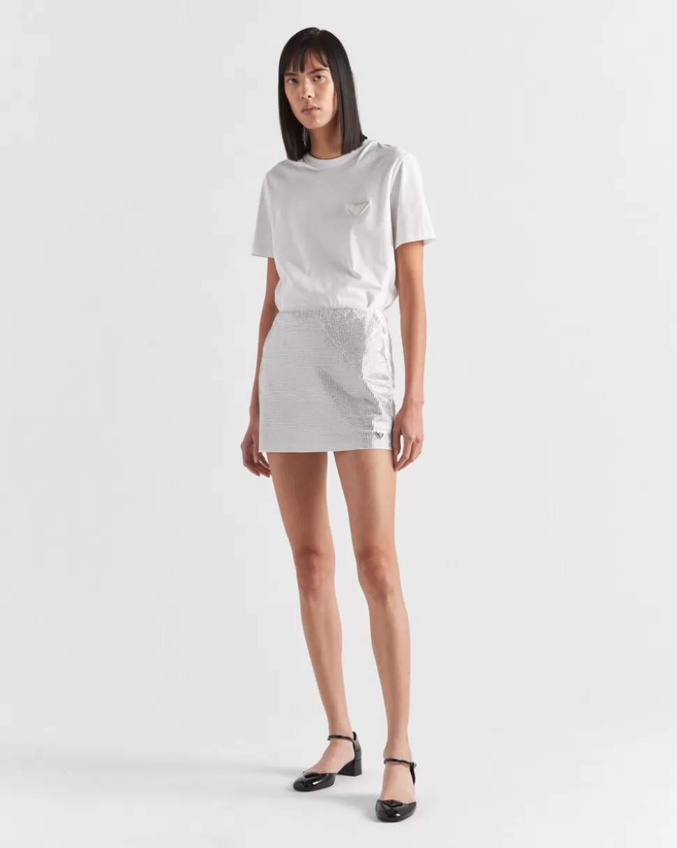 Prada Minifalda De Punto Bordado^Mujer FALDAS