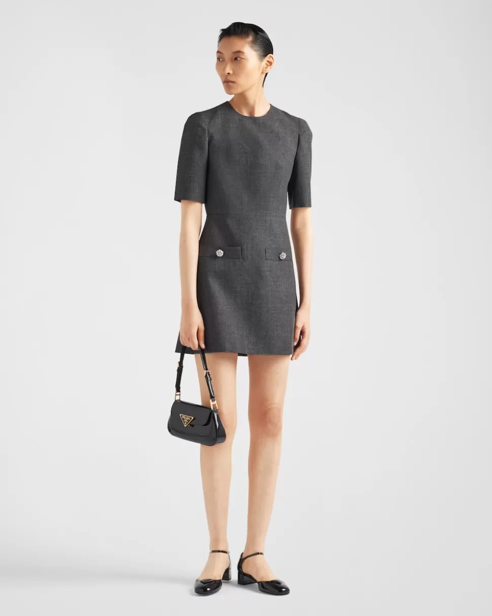 Prada Minivestido De Lana^Mujer VESTIDOS
