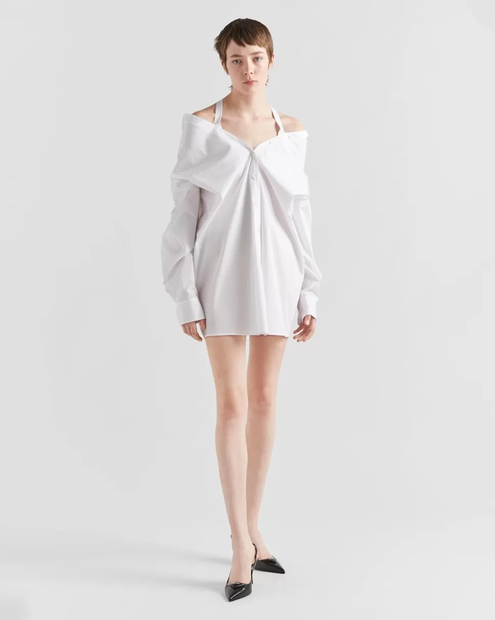 Prada Minivestido De Popelín^Mujer VESTIDOS