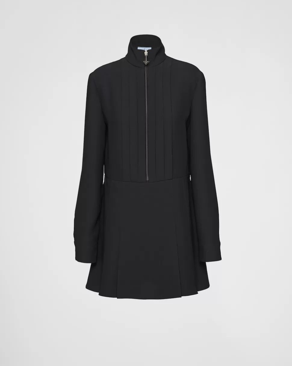 Prada Minivestido De Sablé De Satén^Mujer VESTIDOS