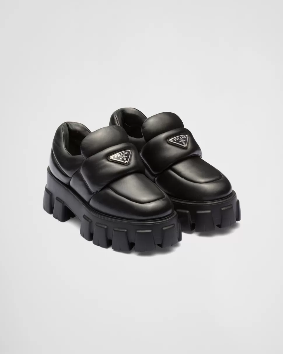 Prada Mocasines De Napa Acolchada Suave^Mujer MOCASINES