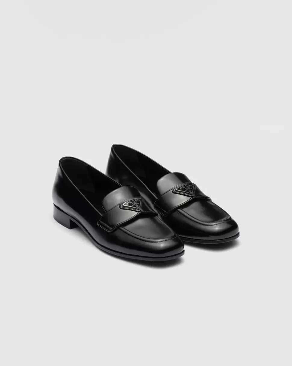 Prada Mocasines De Piel Cepillada^Mujer MOCASINES