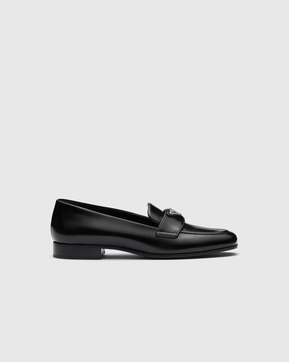 Prada Mocasines De Piel Cepillada^Mujer MOCASINES