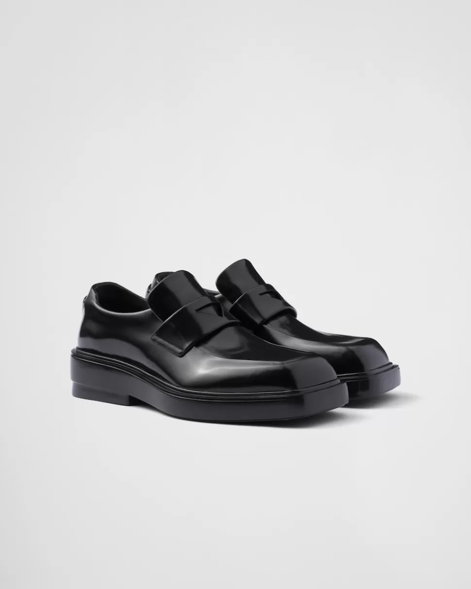 Prada Mocasines De Piel Cepillada^Mujer MOCASINES
