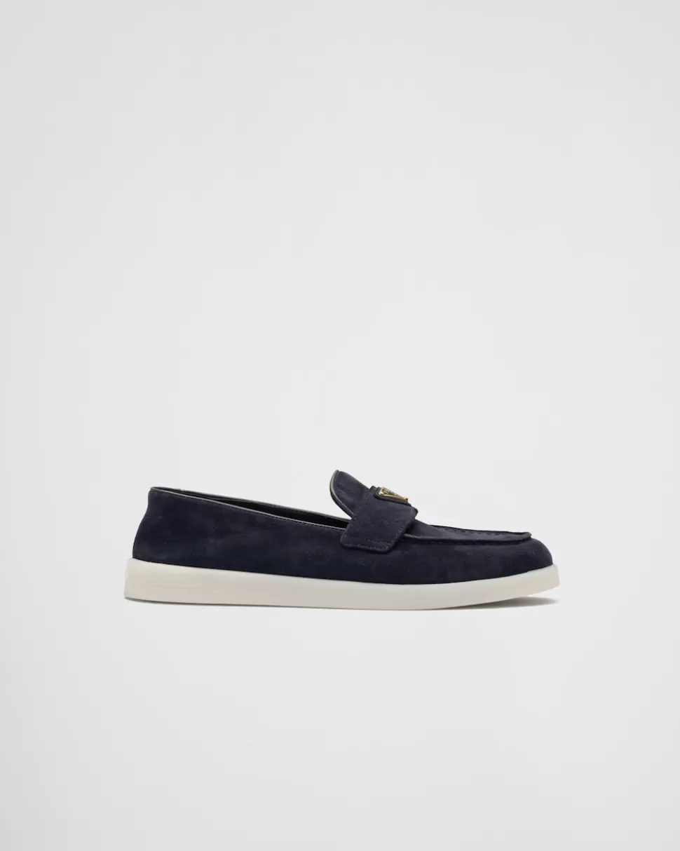 Prada Mocasines De Piel De Ante^Mujer MOCASINES