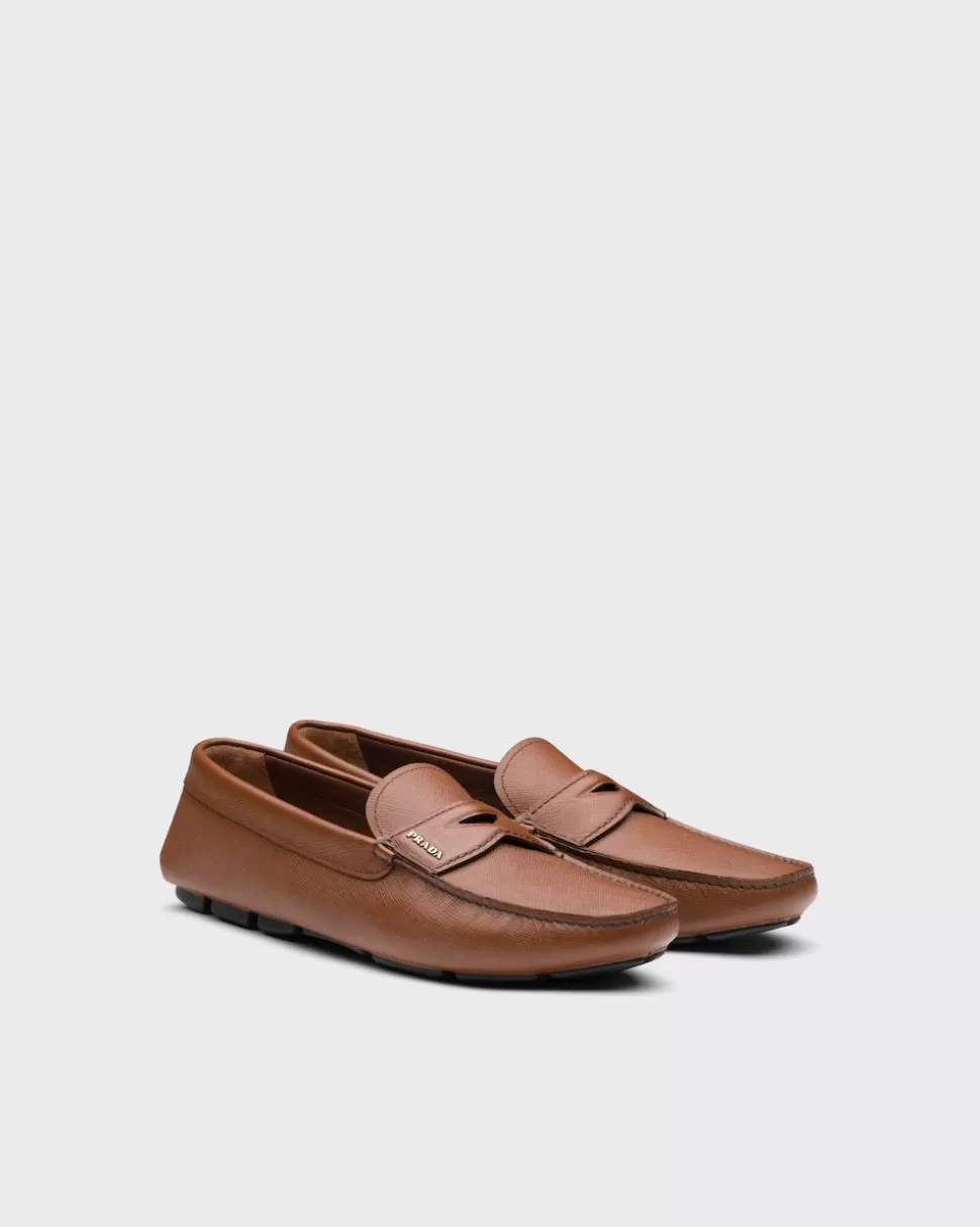 Prada Mocasines En Piel Saffiano^Hombre MOCASINES