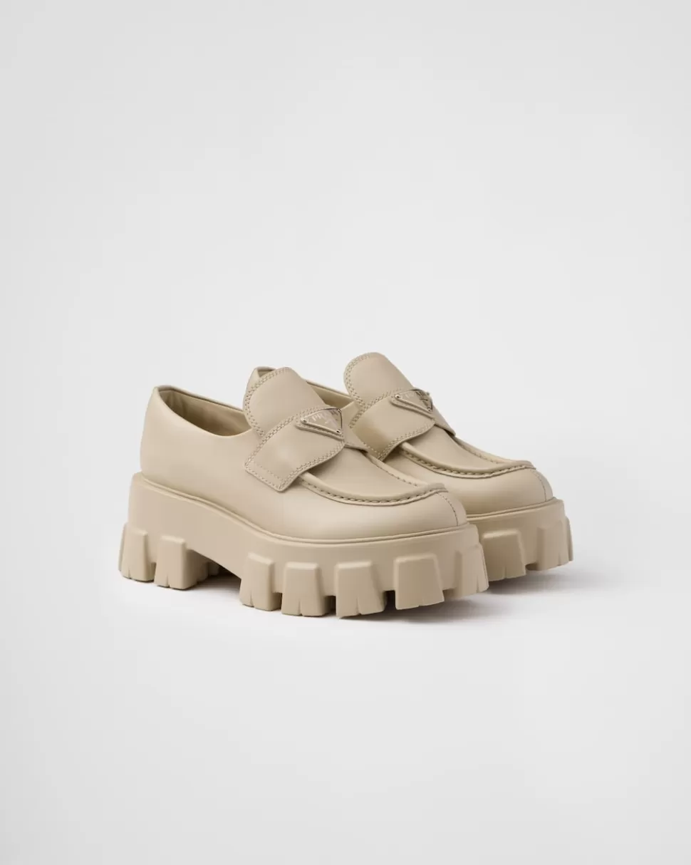 Prada Mocasines Monolith De Piel Cepillada^Mujer MOCASINES