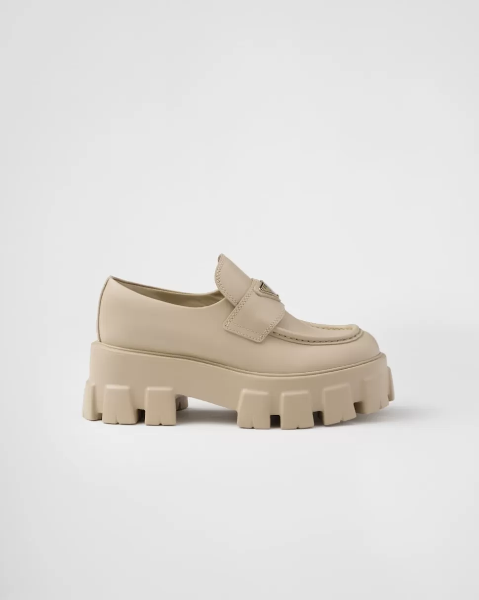 Prada Mocasines Monolith De Piel Cepillada^Mujer MOCASINES