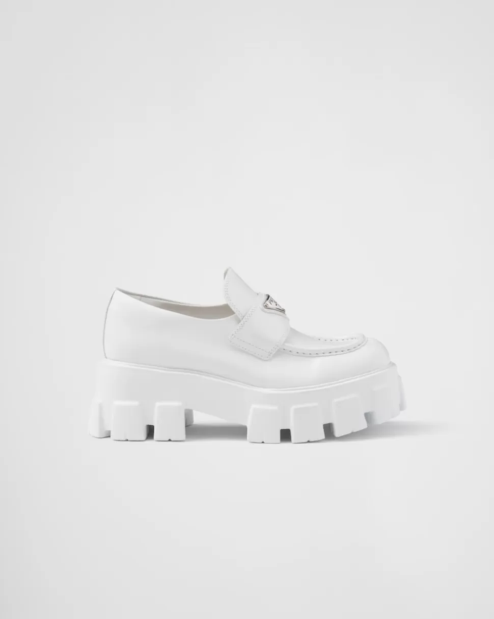 Prada Mocasines Monolith De Piel Cepillada^Mujer MOCASINES