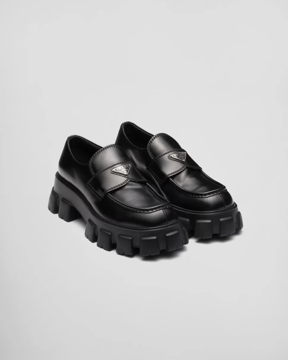 Prada Mocasines Monolith En Piel Cepillada^Hombre MOCASINES