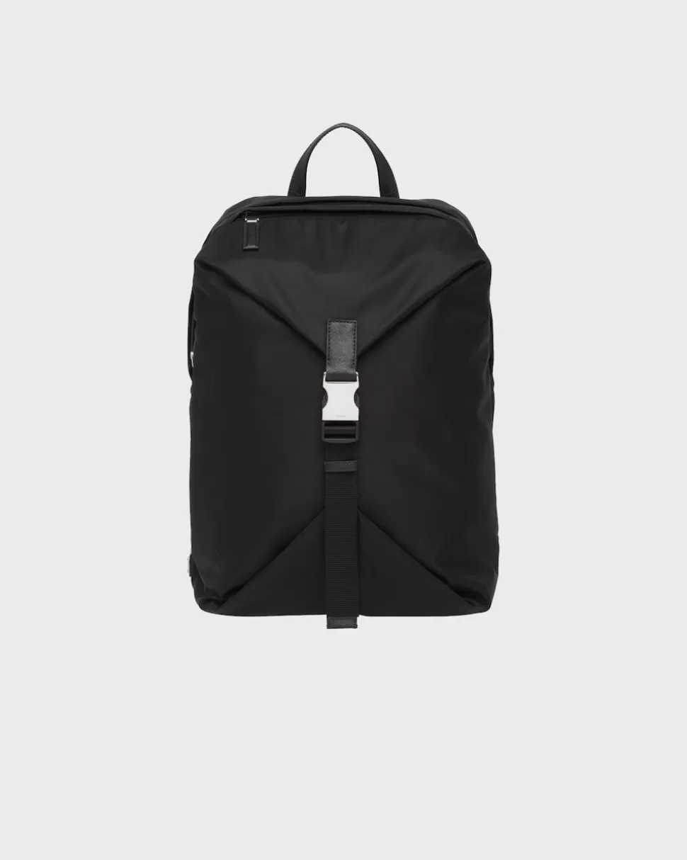 Prada Mochila De Re-nylon Y Piel Saffiano^ COLECCIÓN MASCULINA