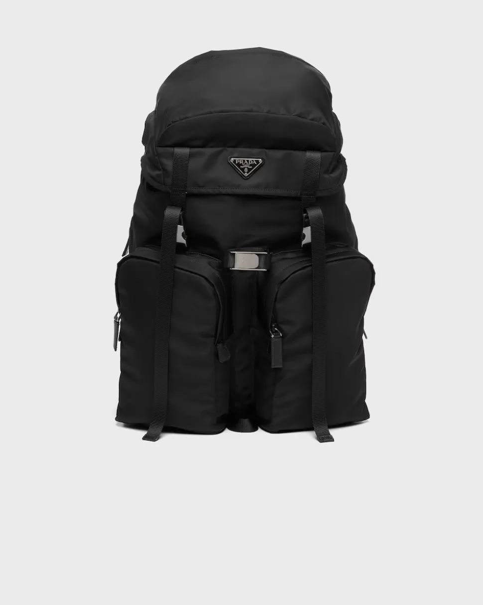 Prada Mochila De Re-nylon Y Piel Saffiano^Hombre COLECCIÓN MASCULINA | MOCHILAS Y RIÑONERAS