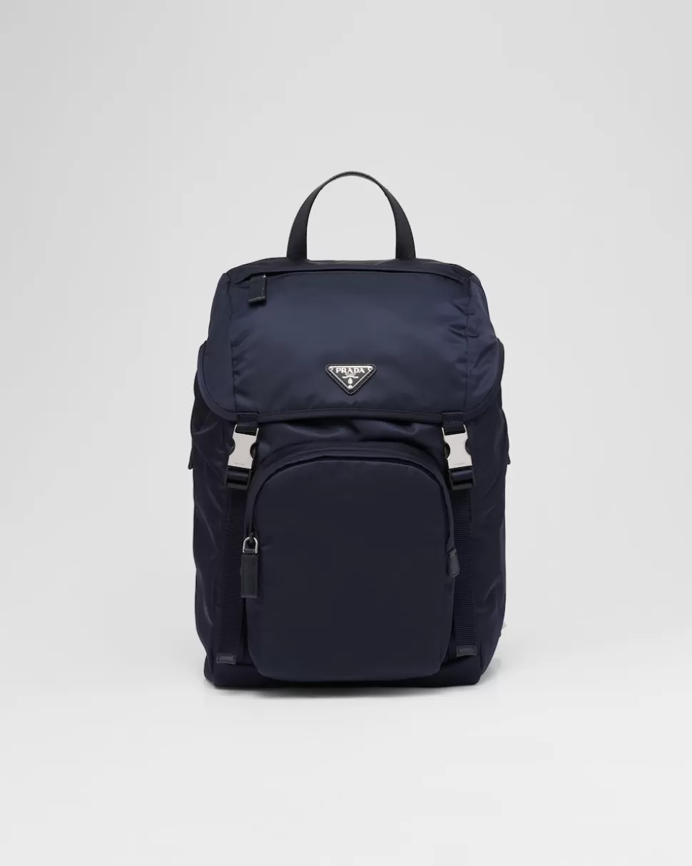 Prada Mochila De Re-nylon Y Piel Saffiano^Hombre COLECCIÓN MASCULINA | MOCHILAS Y RIÑONERAS