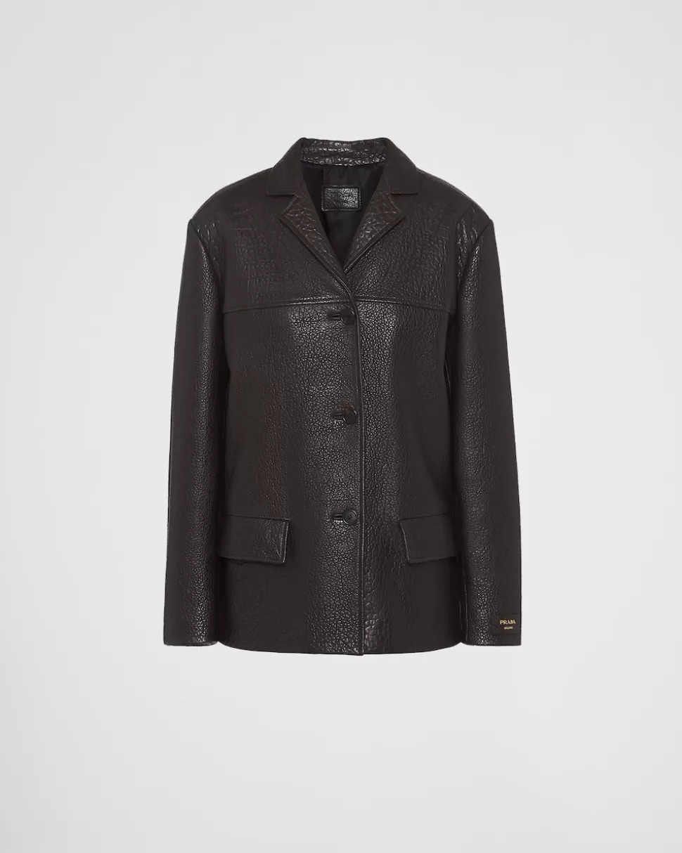 Prada Nappa Leather Jacket^Mujer ROPA DE PIEL