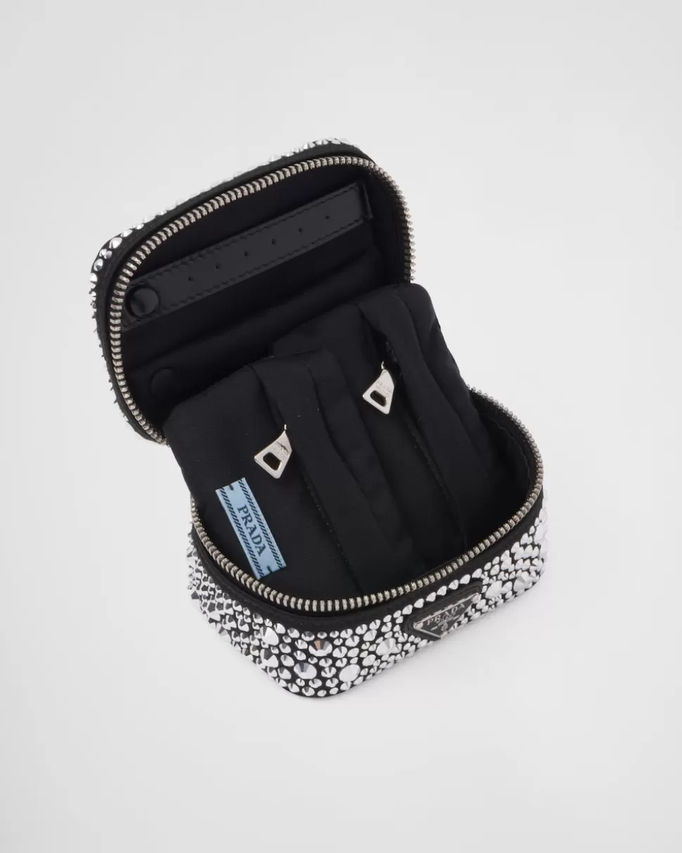 Prada Neceser Para Joyas De Satén Con Cristales^Mujer BOLSAS Y ACCESORIOS DE VIAJE