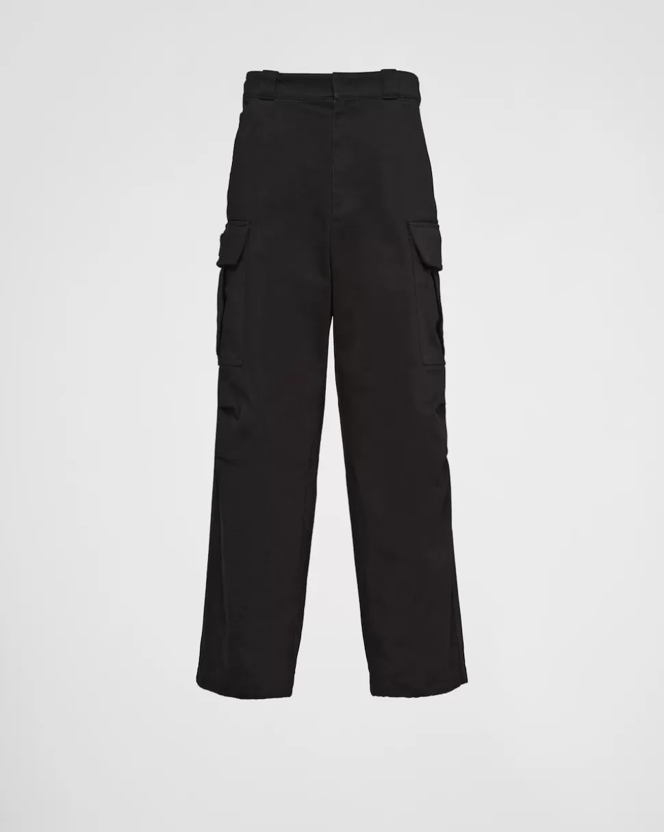 Prada Pantalones Cargo De Satén De Algodón^Hombre PANTALONES Y BERMUDAS
