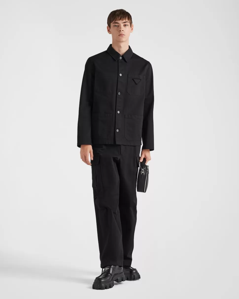 Prada Pantalones Cargo De Satén De Algodón^Hombre PANTALONES Y BERMUDAS