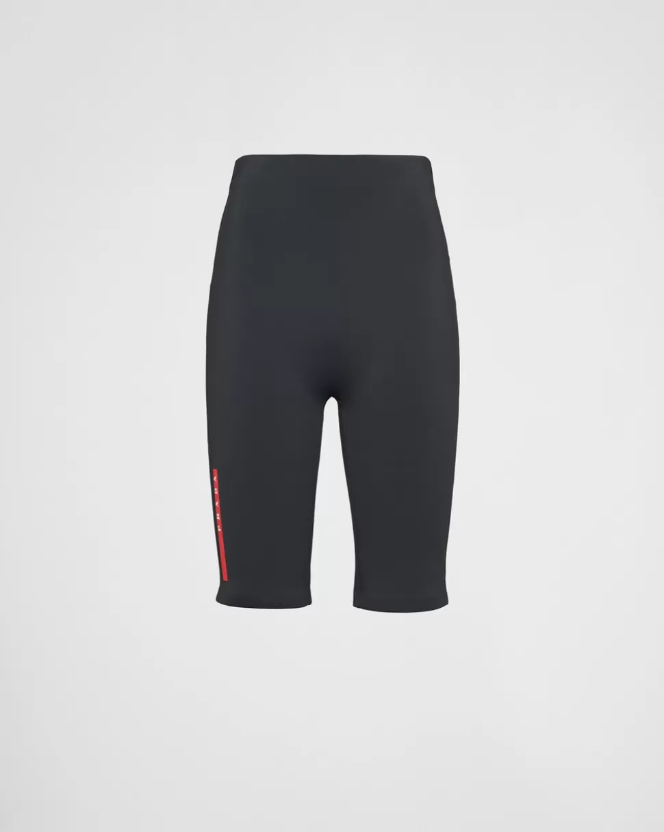 Prada Pantalones Ciclista Cortos De Punto Double^Mujer ROPA