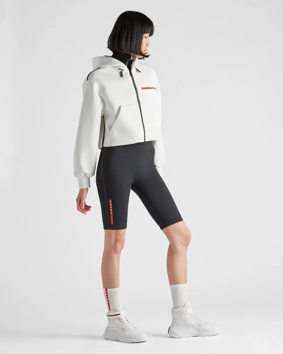 Prada Pantalones Ciclista Cortos De Punto Double^Mujer ROPA