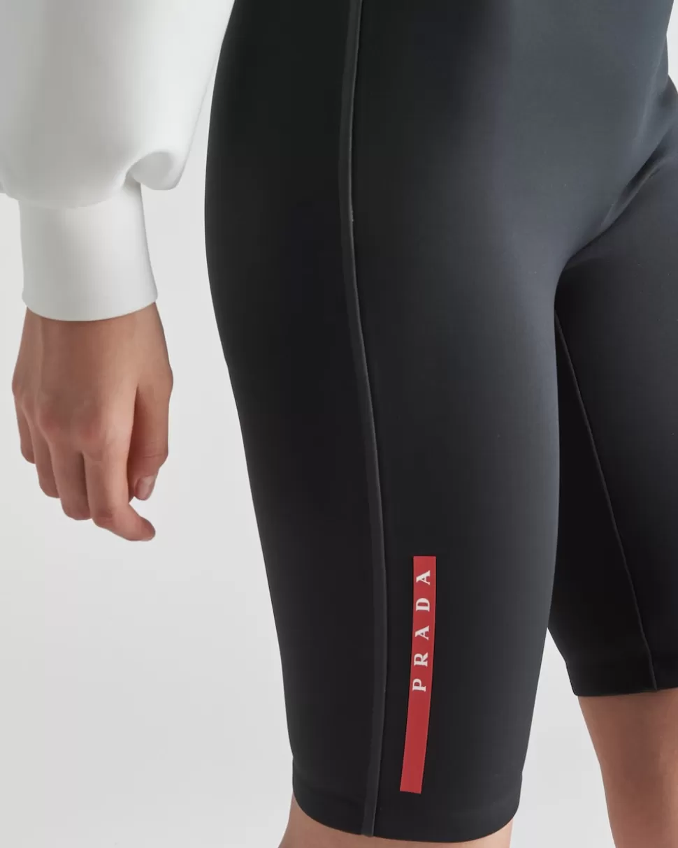 Prada Pantalones Ciclista Cortos De Punto Double^Mujer ROPA