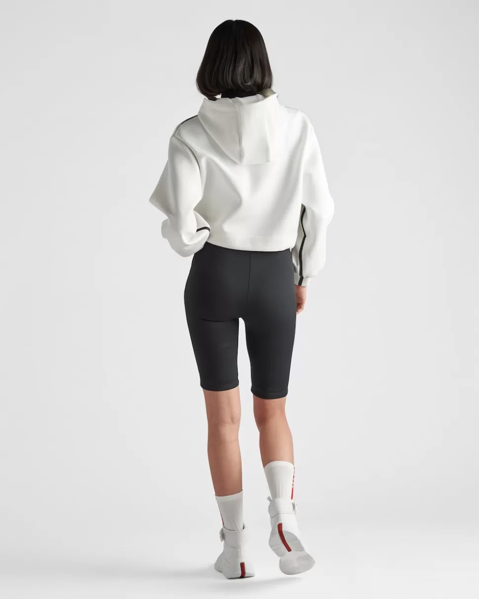 Prada Pantalones Ciclista Cortos De Punto Double^Mujer ROPA