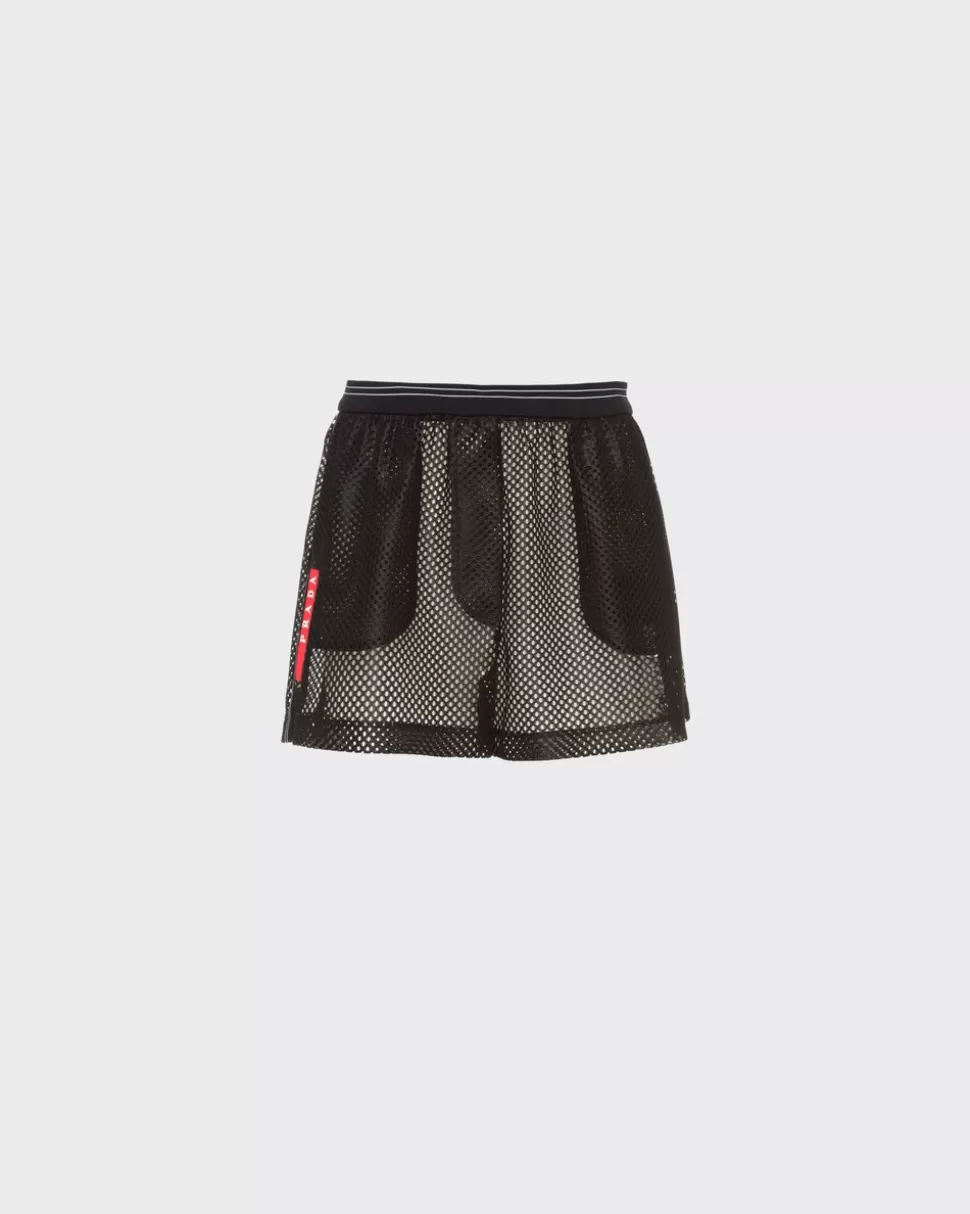 Prada Pantalones Cortos De Malla^Mujer ROPA