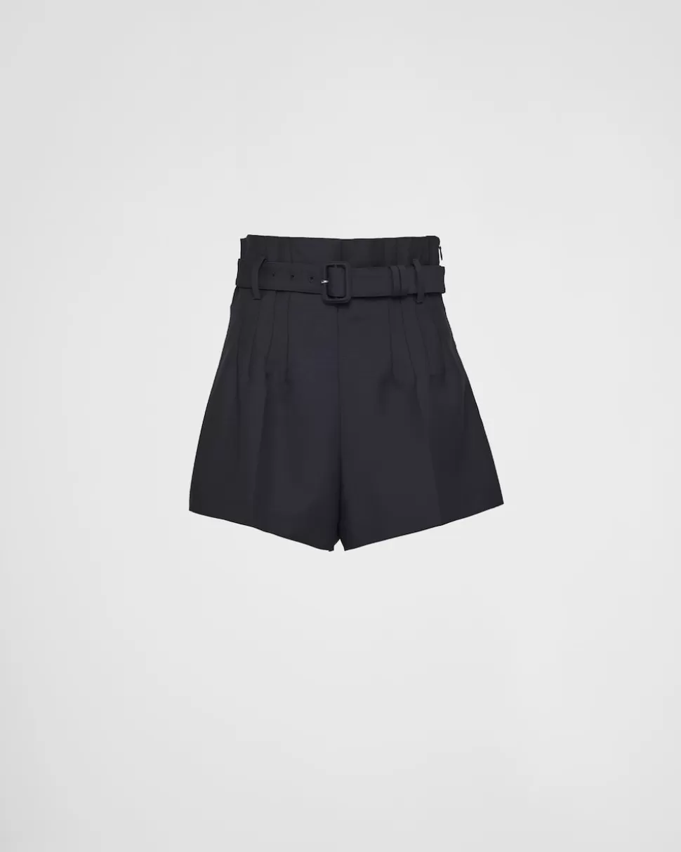 Prada Pantalones Cortos De Mohair Ligero^Mujer PANTALONES LARGOS Y CORTOS