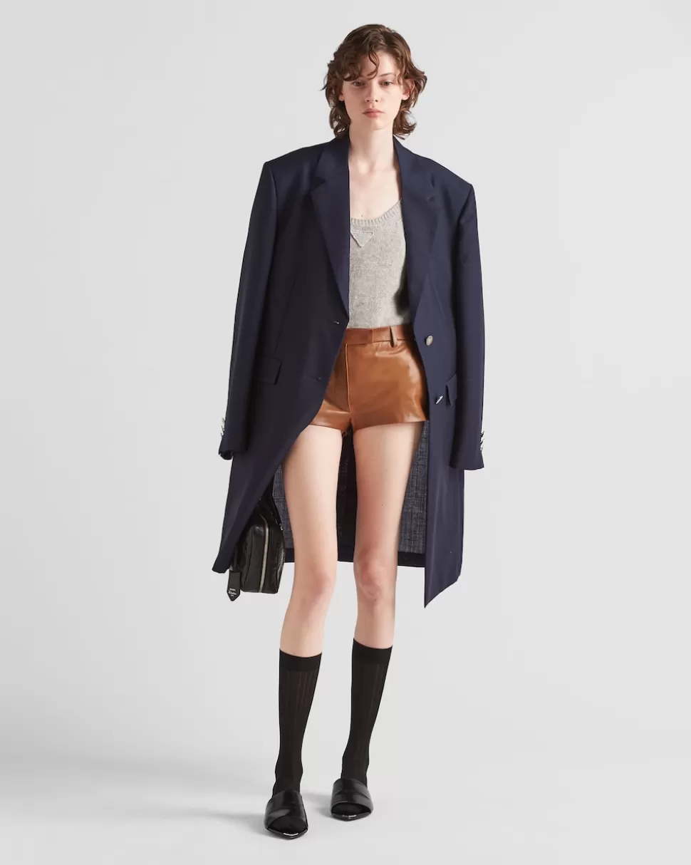 Prada Pantalones Cortos De Napa^Mujer ROPA DE PIEL