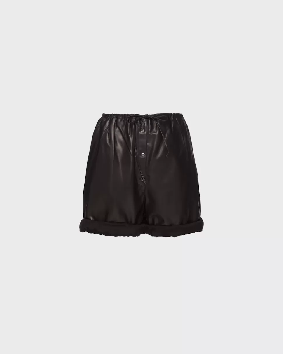 Prada Pantalones Cortos De Napa^Mujer ROPA DE PIEL