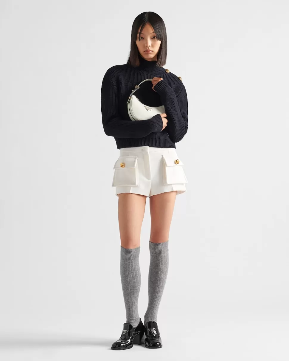 Prada Pantalones Cortos De Natté^Mujer PANTALONES LARGOS Y CORTOS