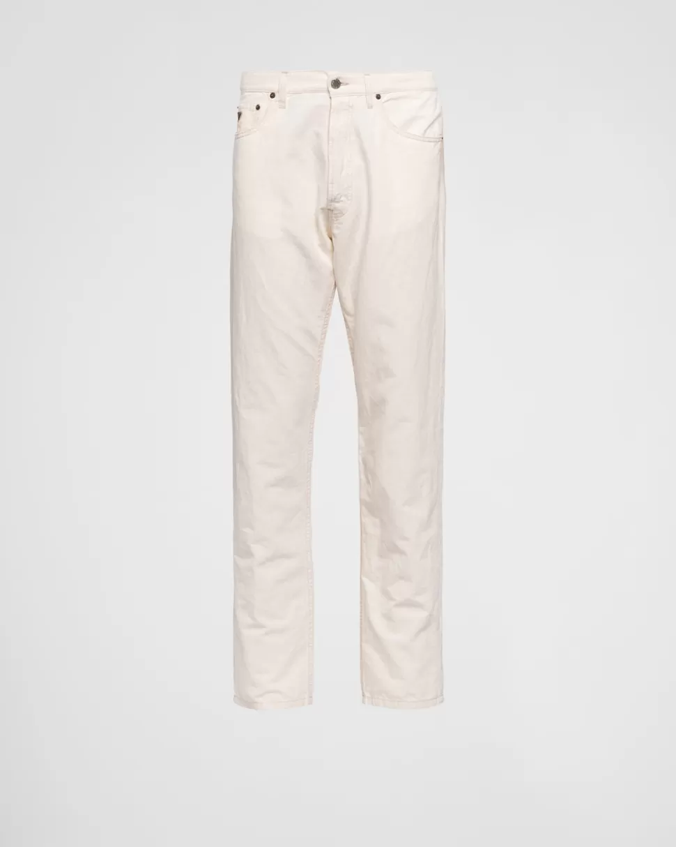 Prada Pantalones De Chambray Con Cinco Bolsillos^Hombre TEJIDO VAQUERO