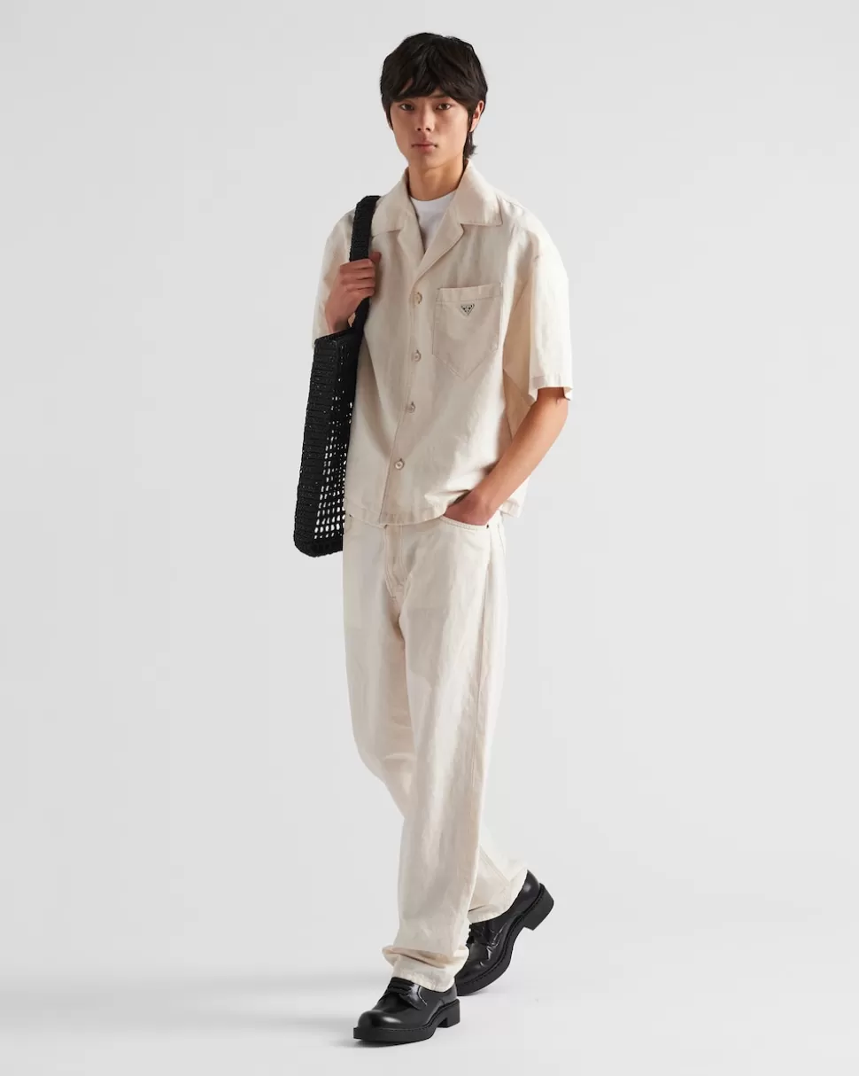 Prada Pantalones De Chambray Con Cinco Bolsillos^Hombre TEJIDO VAQUERO