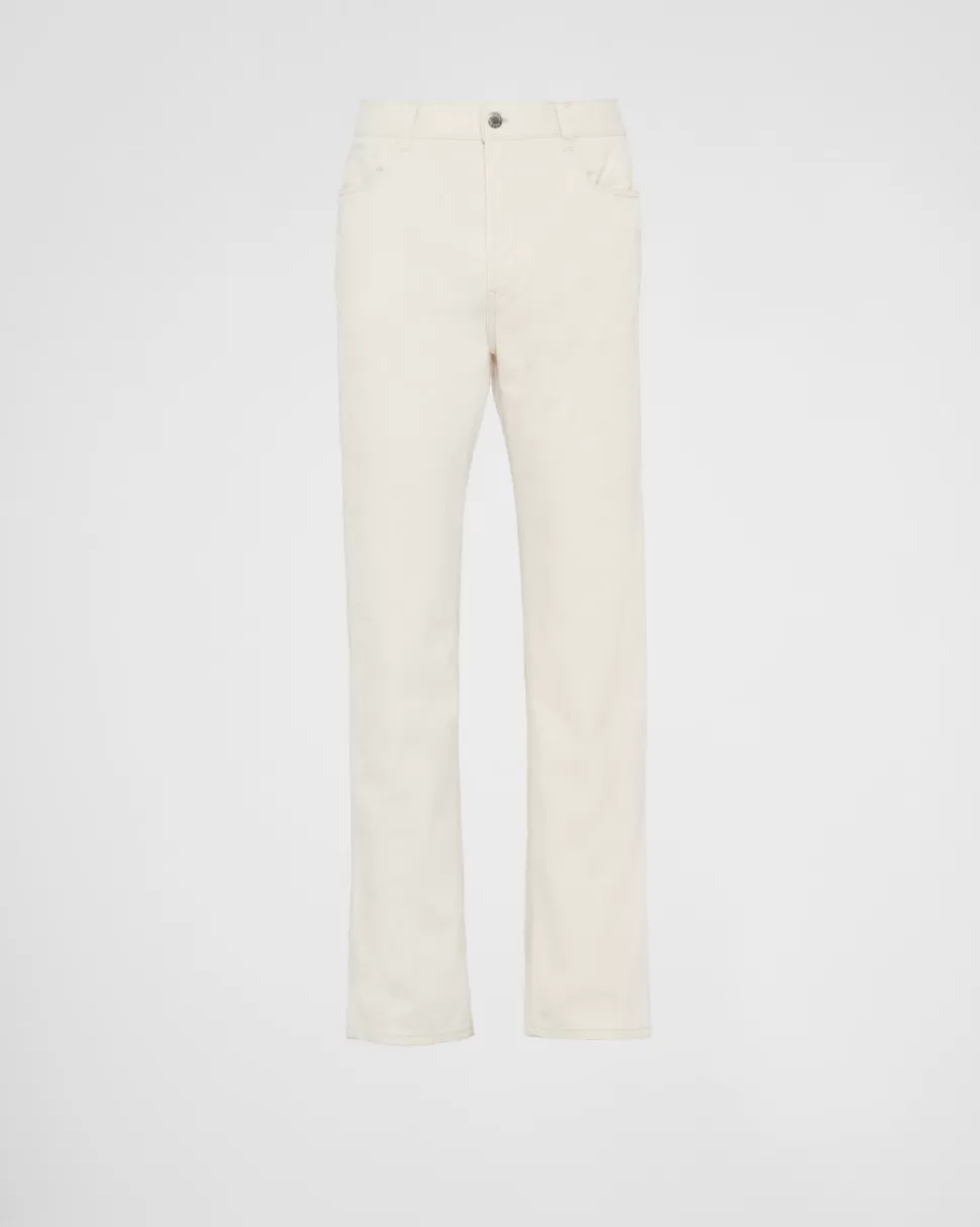 Prada Pantalones De Cinco Bolsillos En Pana Fina^Hombre TEJIDO VAQUERO